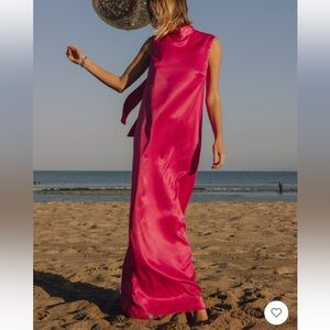 daily drills hot pink maxi dress